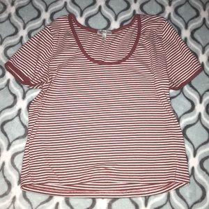 Charlotte Russe Maroon Stripped T shirt